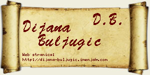 Dijana Buljugić vizit kartica